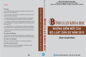 Ấn phẩm "Bình luận Khoa học Những điểm mới Bộ luật dân sự năm 2015"