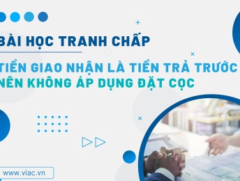 #100 | Tiền giao nhận là tiền trả trước nên không áp dụng đặt cọc