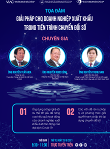 Toạ đàm "Giải pháp cho Doanh nghiệp Xuất khẩu trong tiến trình chuyển đổi số"