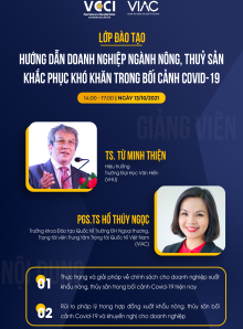 Lớp đào tạo "Hướng dẫn doanh nghiệp Ngành Nông, Thuỷ sản khắc phục khó khăn trong bối cảnh Covid-19"
