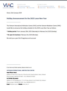 Holiday Announcement for the 2025 Lunar New Year