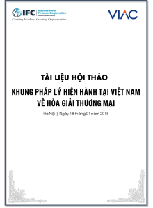 Hội thảo Khung pháp lý hiện hành tại Việt Nam về Hòa giải thương mại