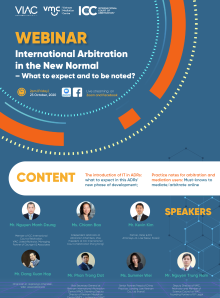 Webinar on International Arbitration in the new normal – What to expect and to be noted?