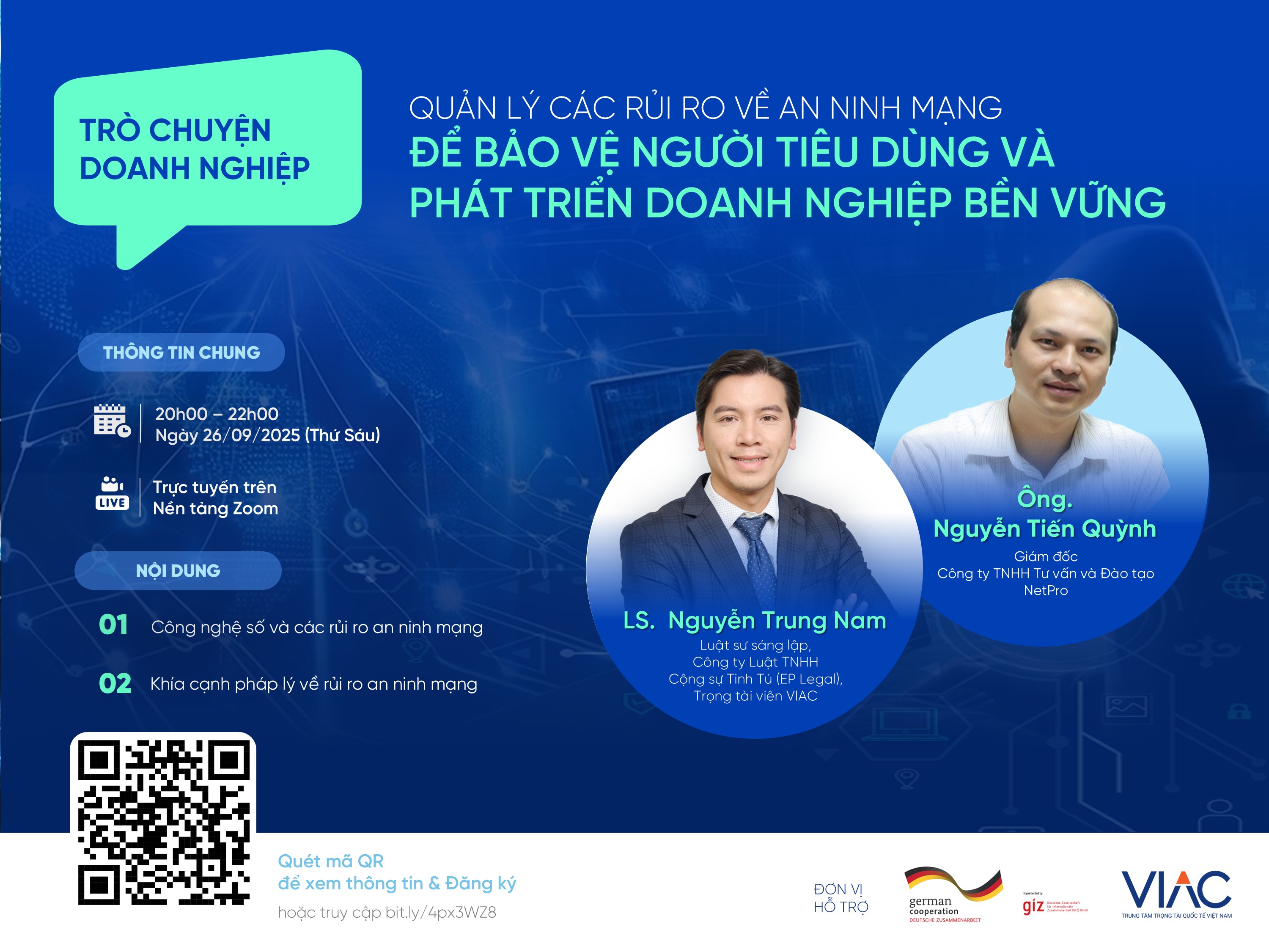 [Sự kiện hỗ trợ] Trò chuyện Doanh nghiệp – “Quản lý các rủi ro về an ninh mạng để bảo vệ người tiêu dùng và phát triển doanh nghiệp bền vững”
