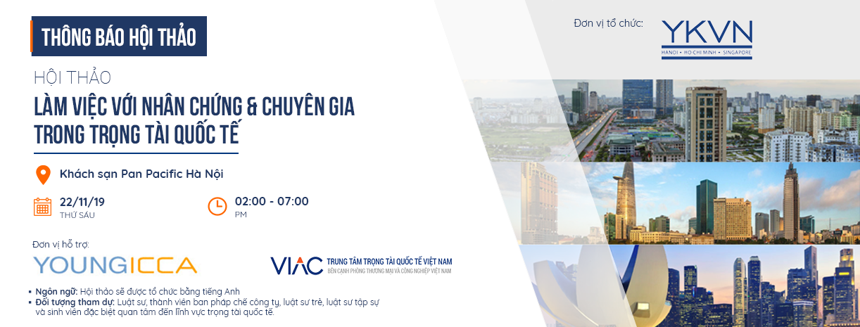 Hội thảo làm việc với nhân chứng và chuyên gia trong trọng tài quốc tế
