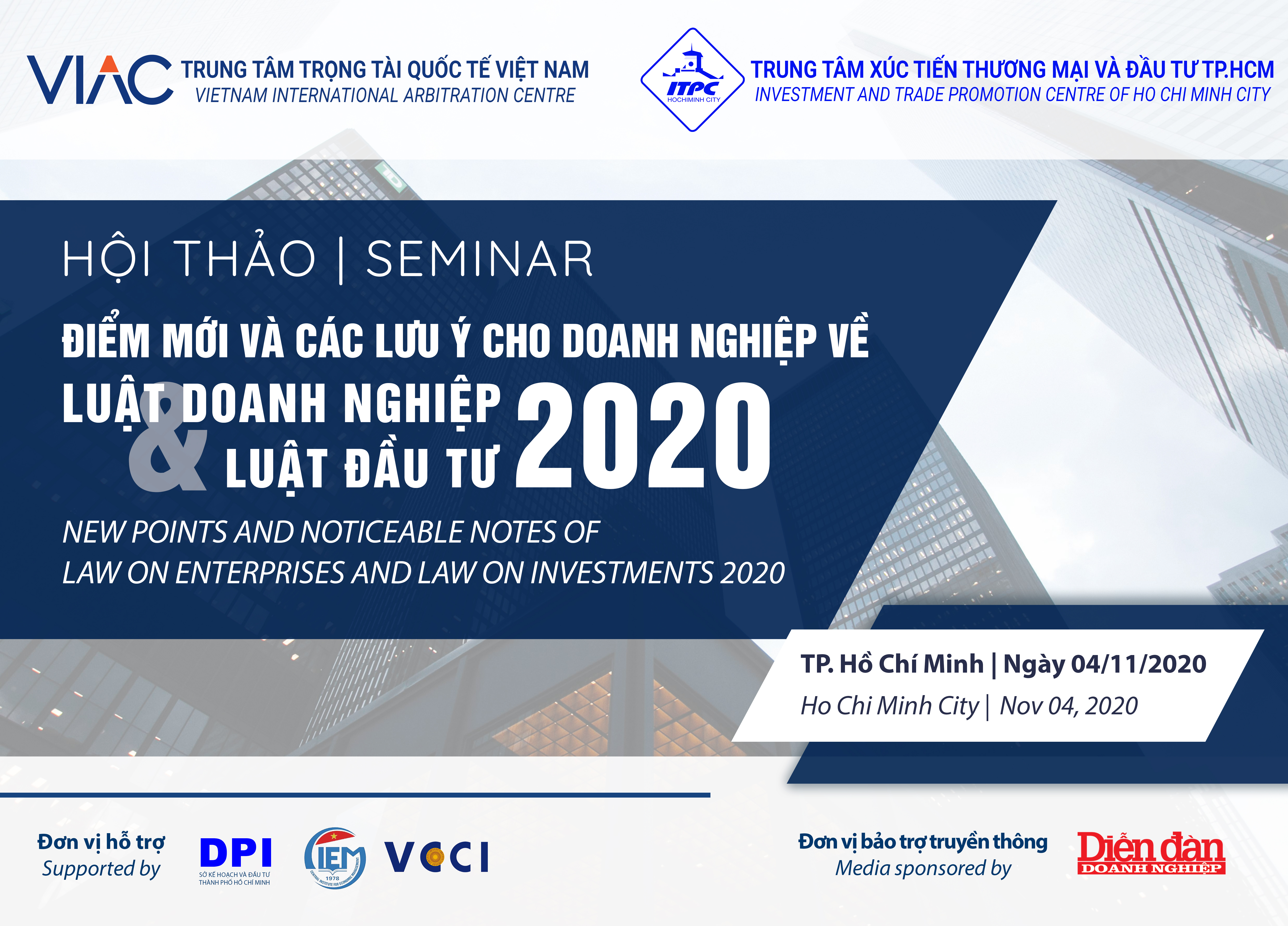 Hội thảo Điểm mới và các lưu ý cho doanh nghiệp về Luật Doanh nghiệp 2020, Luật Đầu tư 2020