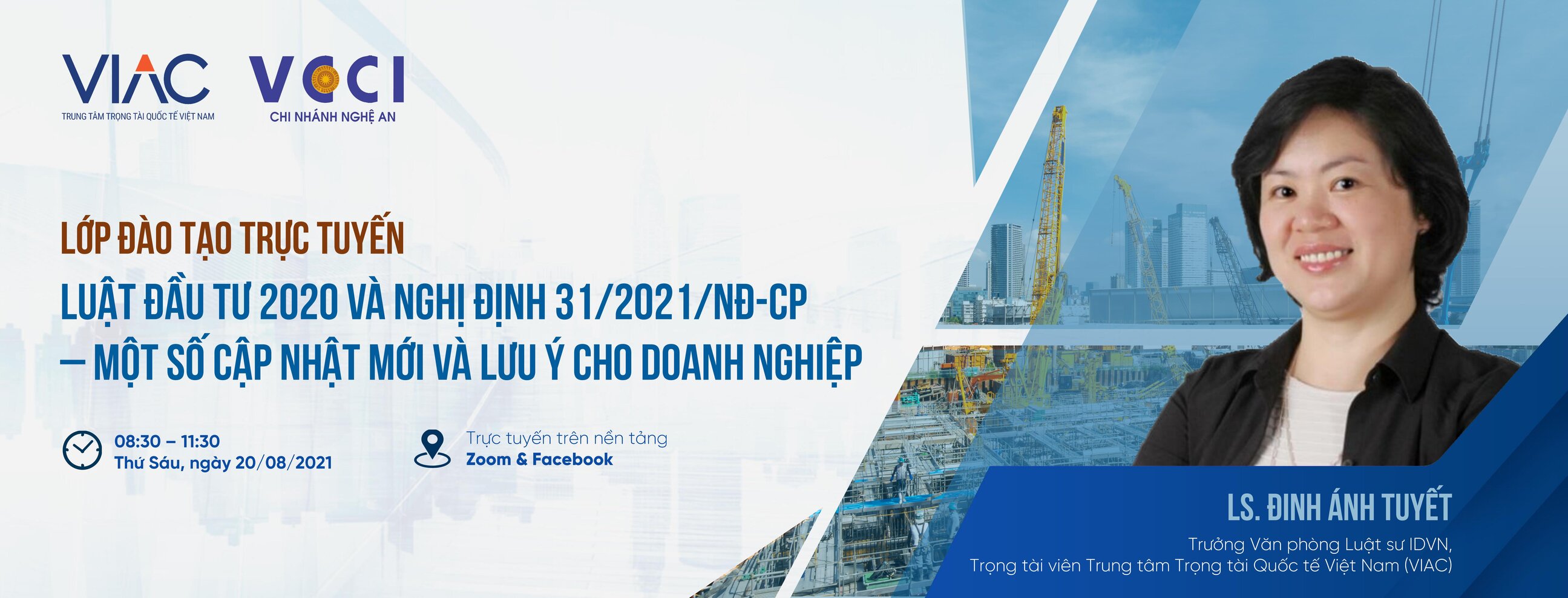 Lớp đào tạo trực tuyến “Luật Đầu tư và Nghị định 31/2021/NĐ-CP – Một số cập nhật mới và lưu ý cho doanh nghiệp”