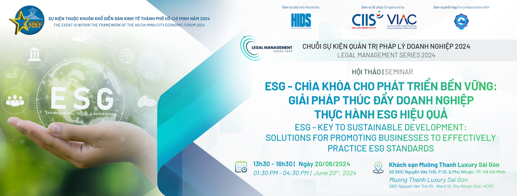 [LMS 2024] Hội thảo “ESG - Chìa khóa cho phát triển bền vững: Giải pháp thúc đẩy doanh nghiệp thực hành ESG hiệu quả”