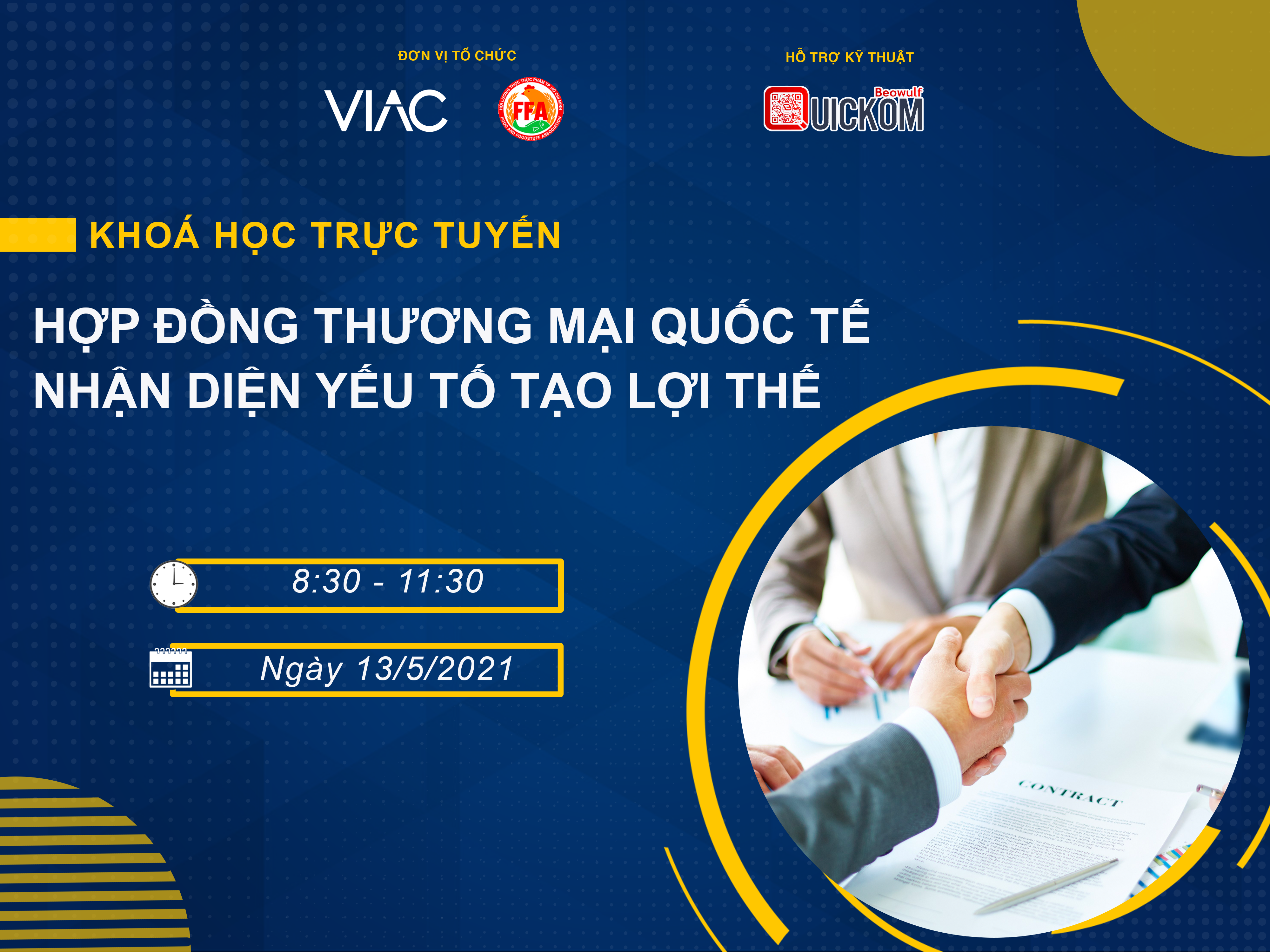 Khóa học trực tuyến "Hợp đồng thương mại quốc tế - Nhận diện yếu tố tạo lợi thế"