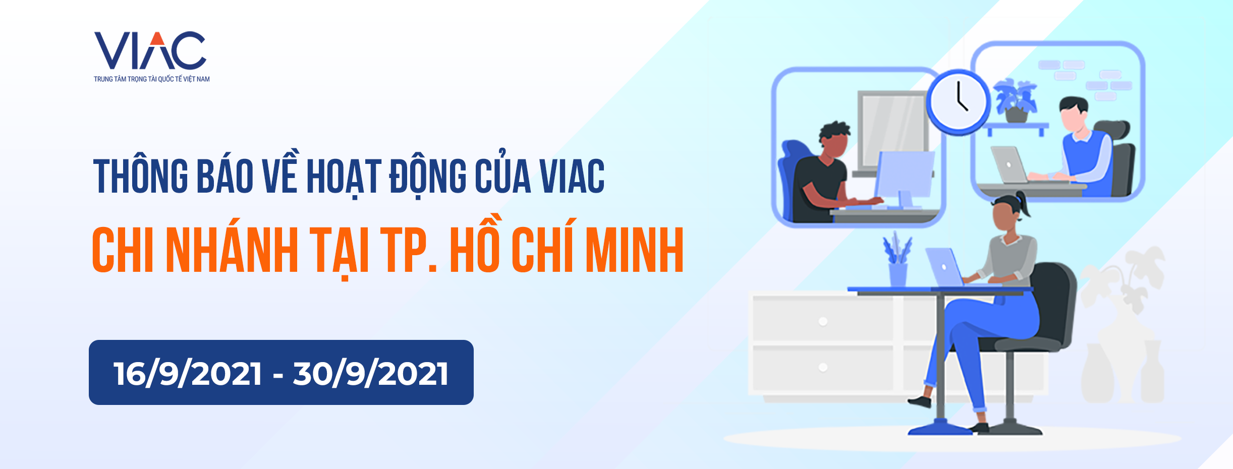 Thông báo về hoạt động của VIAC - Chi nhánh tại TP. Hồ Chí Minh